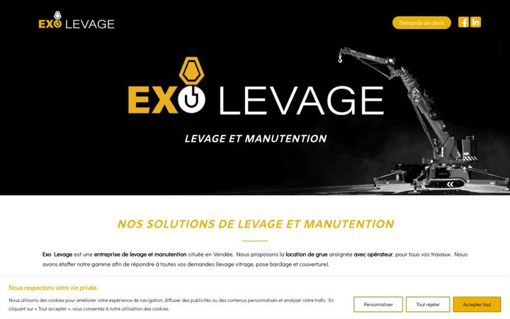 Screenshot of exo-levage.fr