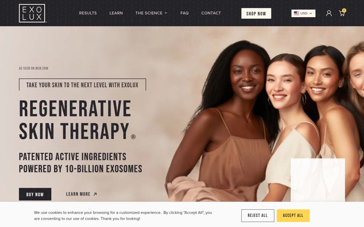 Screenshot of exo-lux.com