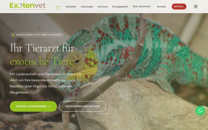 Screenshot of exo-vet.de