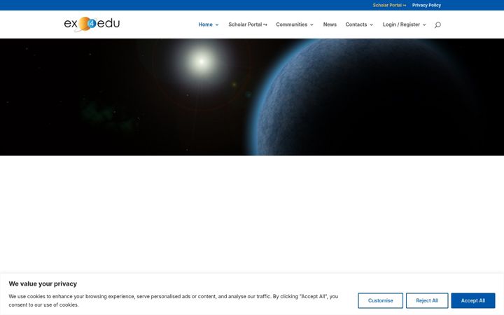 Screenshot of exo4edu.eu
