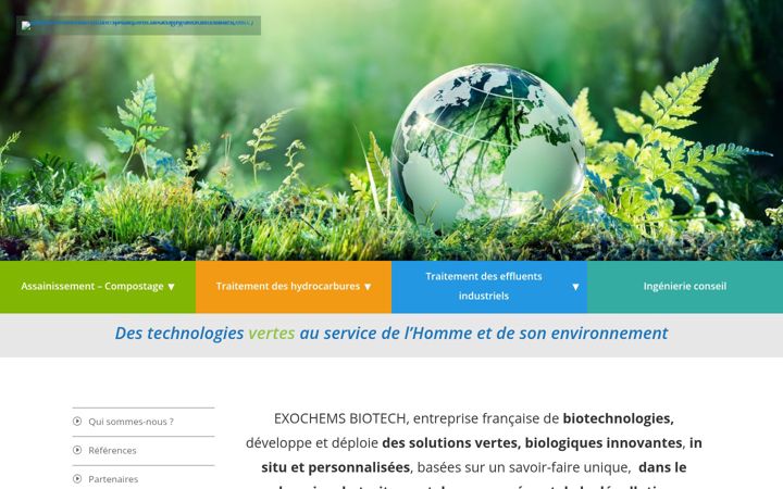 Screenshot of exochemsbiotech.com