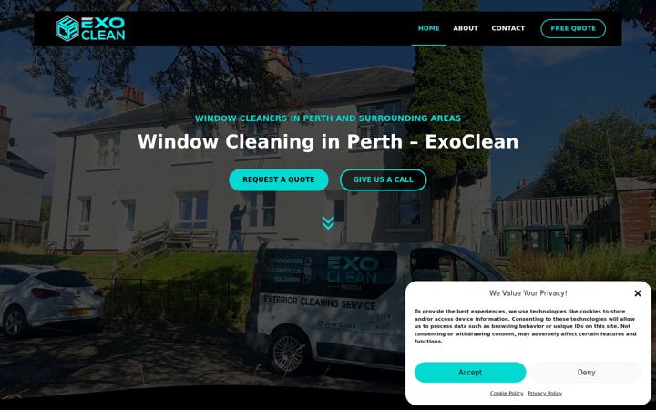 Screenshot of exocleanperth.co.uk