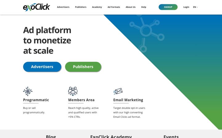 Képernyőkép: exoclick.com