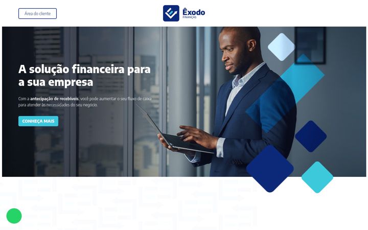 Captura de ecrã de exodofinancas.com.br