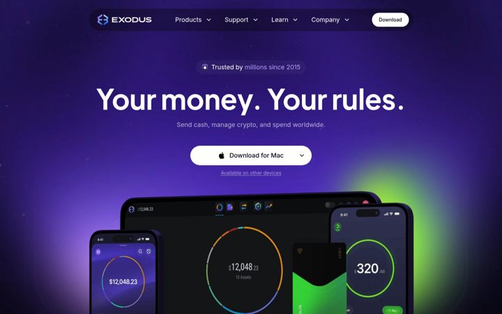 Capture d'écran de exodus.io