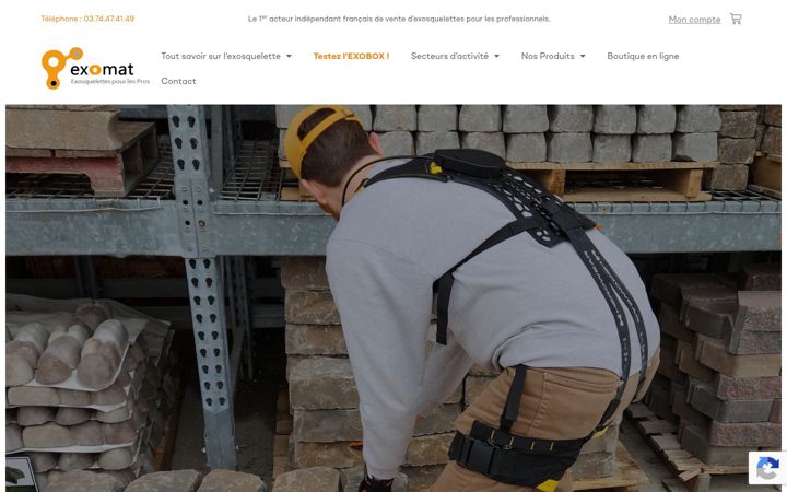 Screenshot of exomat.fr