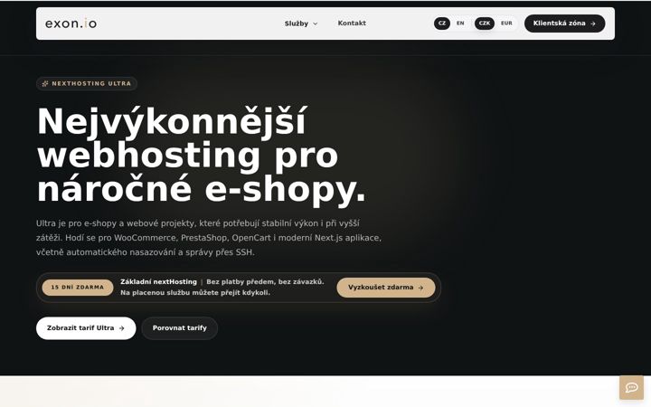 Screenshot of exon.io