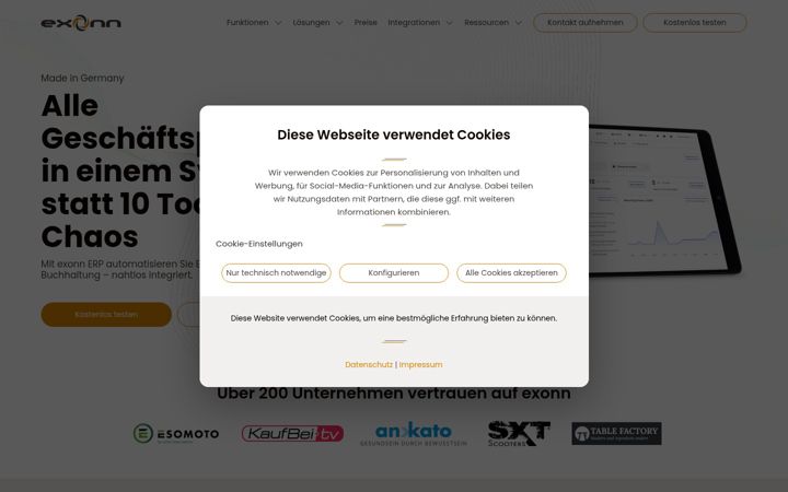 Screenshot of exonn.de