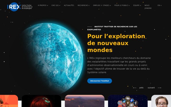 Screenshot of exoplanetes.umontreal.ca