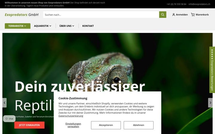 Screenshot ta' exopredators.ch