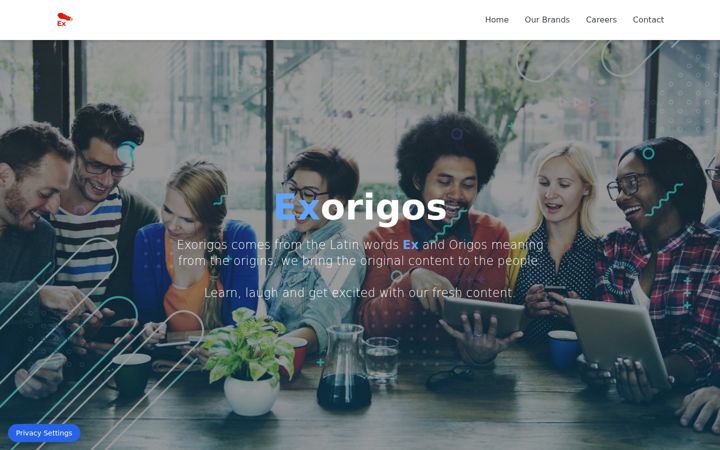 Screenshot of exorigos.com