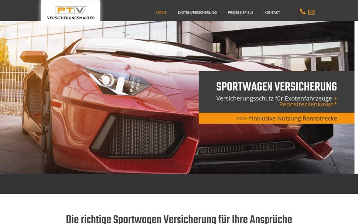 Screenshot of exotenversicherung.com