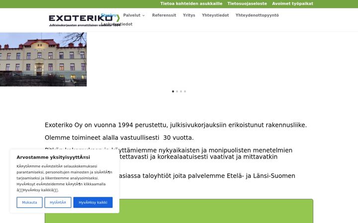 Snimka zaslona za exoteriko.fi