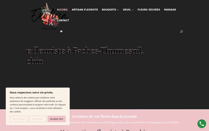Screenshot of exotica-fleuriste.fr