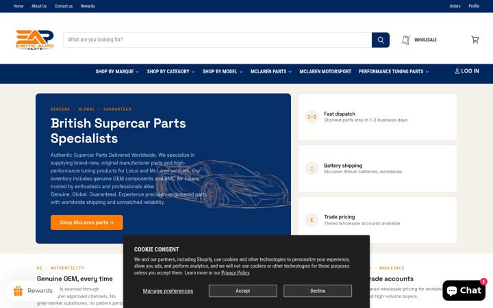 Screenshot of exoticautoparts.co