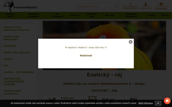 Screenshot of exotickyraj.cz