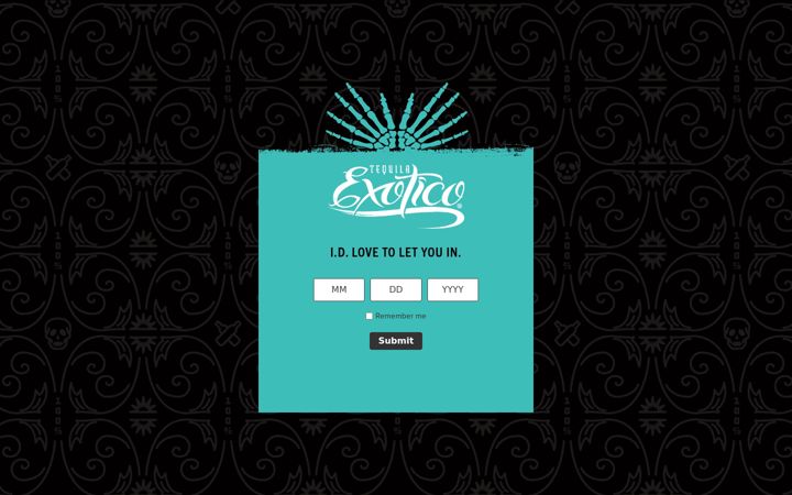 Screenshot of exoticotequila.com