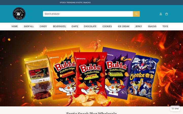 Screenshot of exoticsnackplug.com