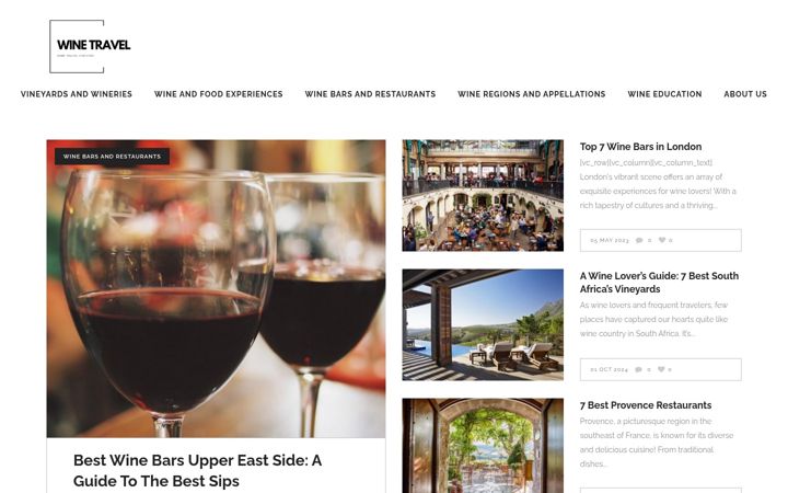 Screenshot of exoticwinetravel.com