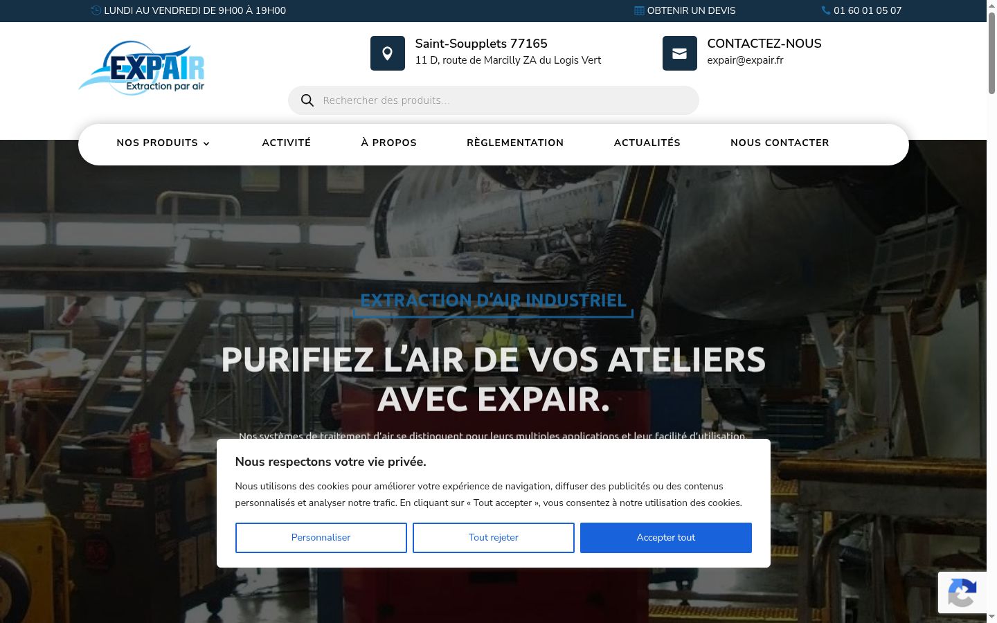 Screenshot of the consent banner shown before any interaction
