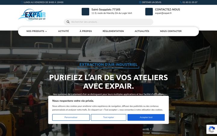 Screenshot of expair.fr
