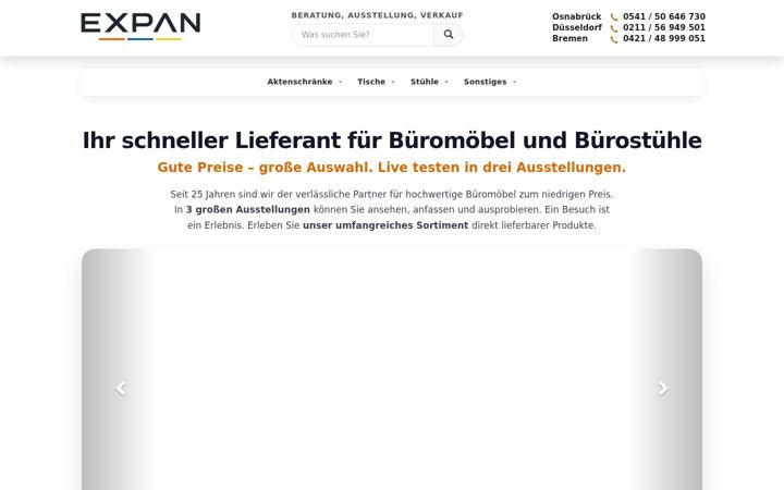 Screenshot of expan-bueromoebel.de