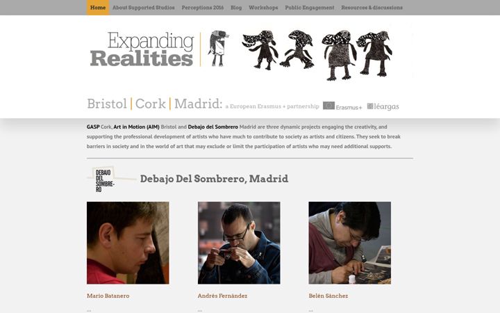 Screenshot of expandingrealities.eu
