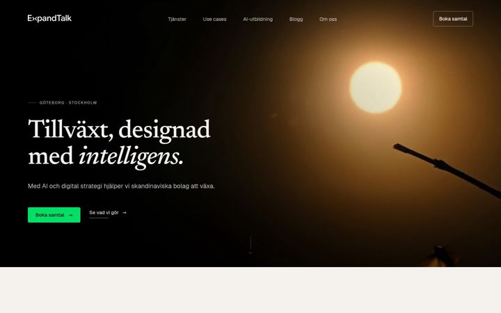 Screenshot of expandtalk.se