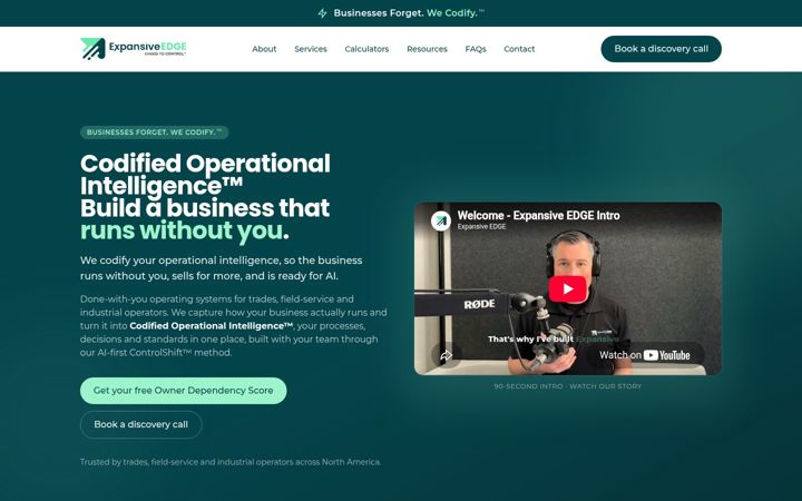 Screenshot of expansiveedge.com