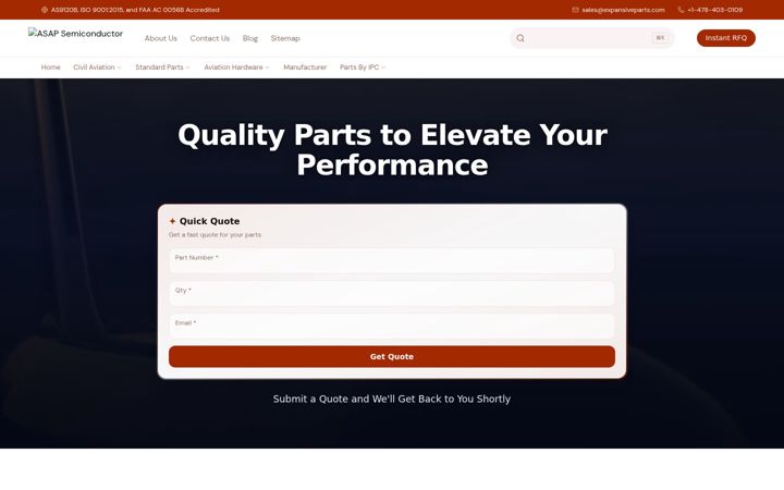 Screenshot of expansiveparts.com