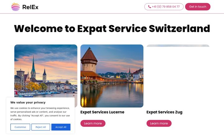 Screenshot ta' expat-service.ch