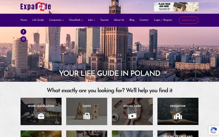 Screenshot of expatcafe.pl