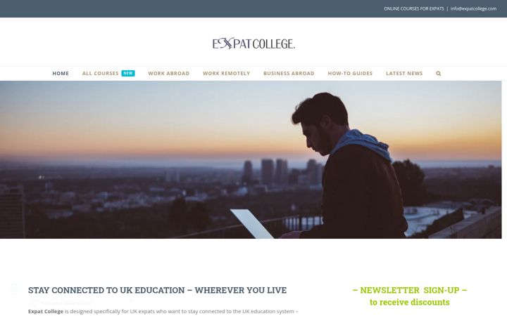 Screenshot of expatcollege.com