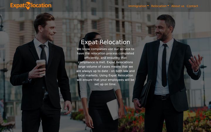 Screenshot of expatrelocation.no