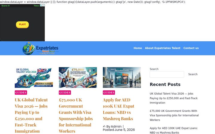 Screenshot of expatriatestalent.com
