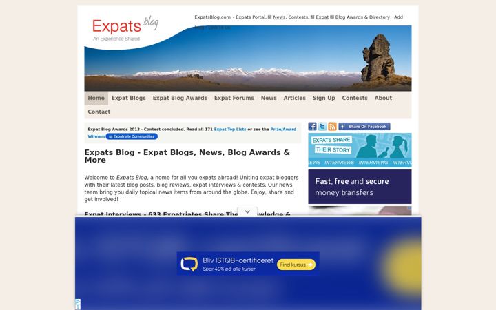 Screenshot of expatsblog.com