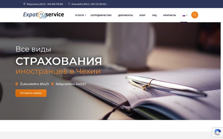 Screenshot of expatservice24.cz
