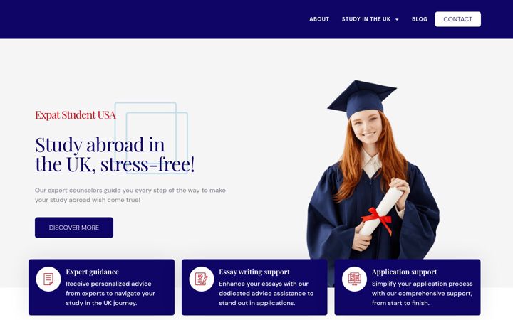 Screenshot of expatstudent.com