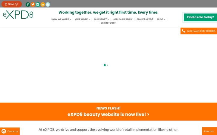 Screenshot of expd8.co.uk