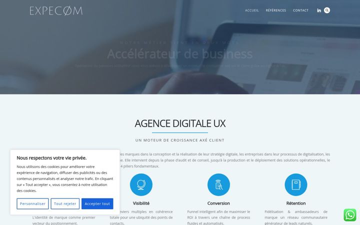 Screenshot of expecom.fr
