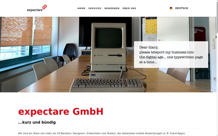Screenshot of expectare.com