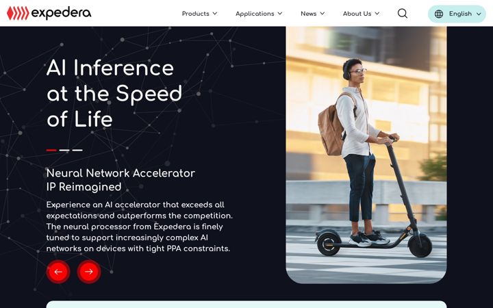 Screenshot of expedera.com