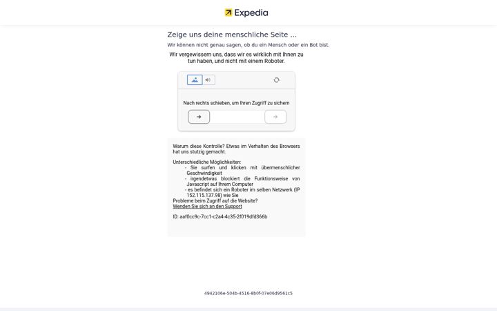 Screenshot of expedia.at