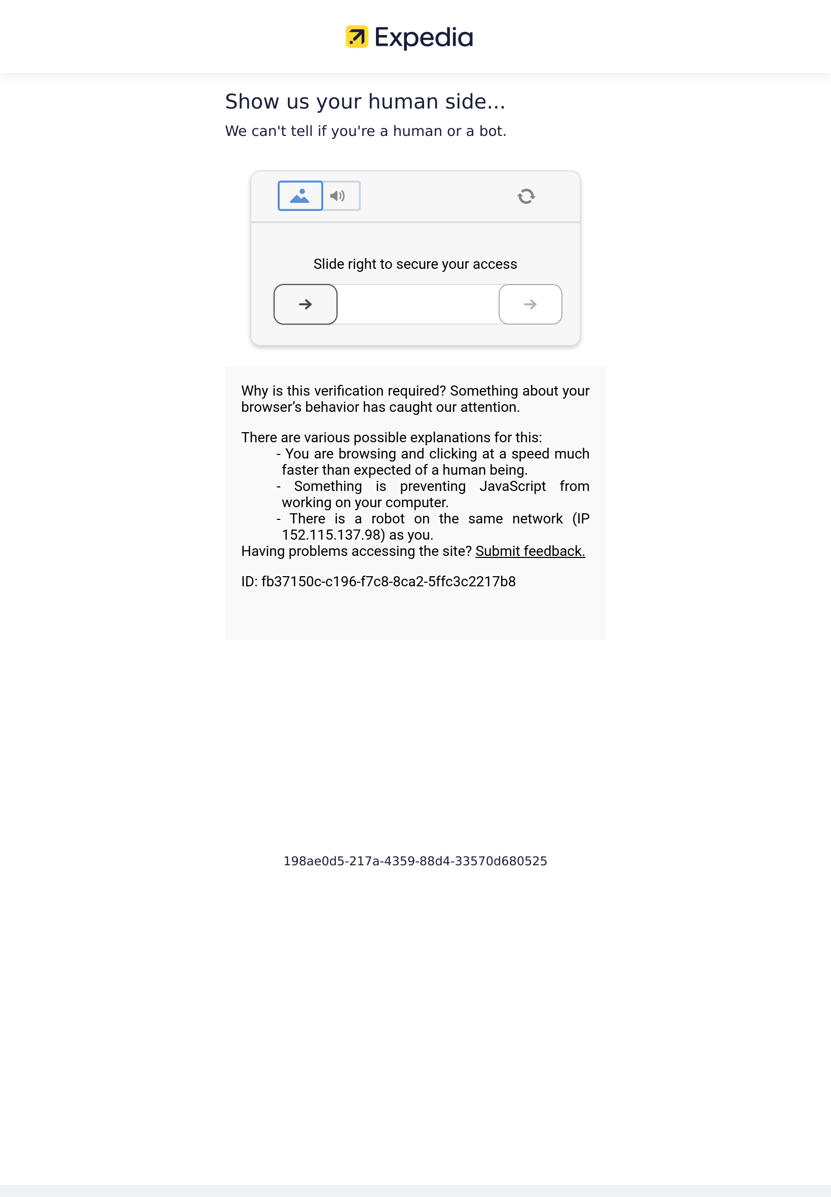 Tablet screenshot of expedia.com