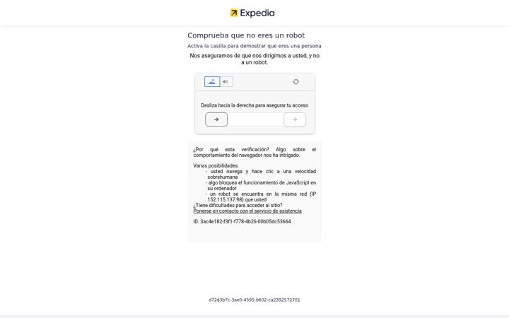 Skjámynd af expedia.mx