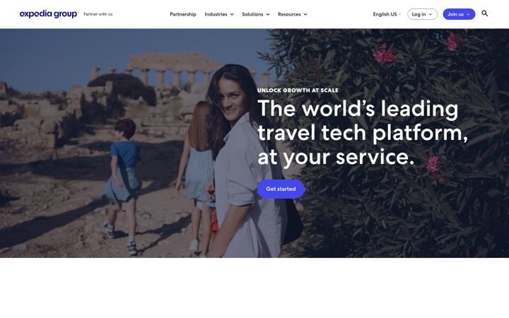 Screenshot of expediapartnersolutions.com