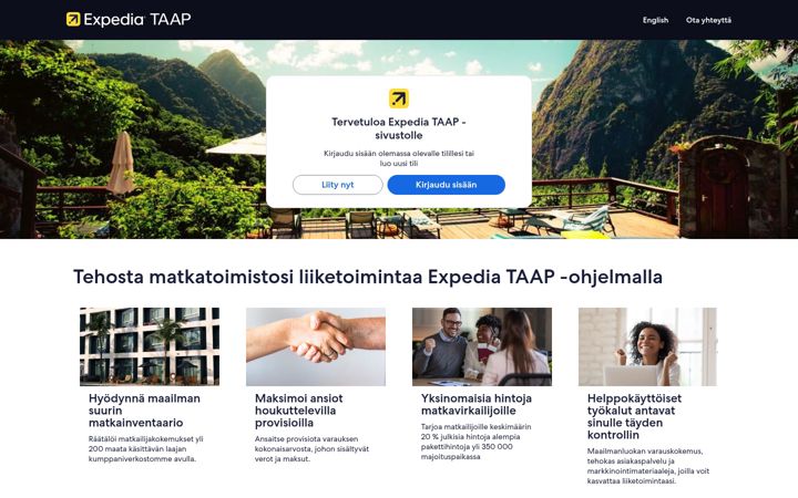 Snimka zaslona za expediataap.fi