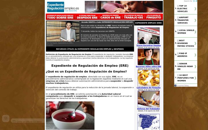 Screenshot of expediente-regulacion-empleo.es