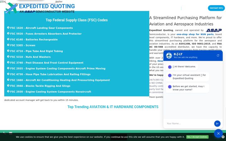 Screenshot of expeditedquoting.com