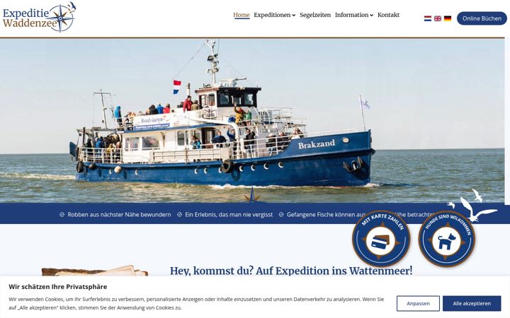 Screenshot of expeditiewaddenzee.de